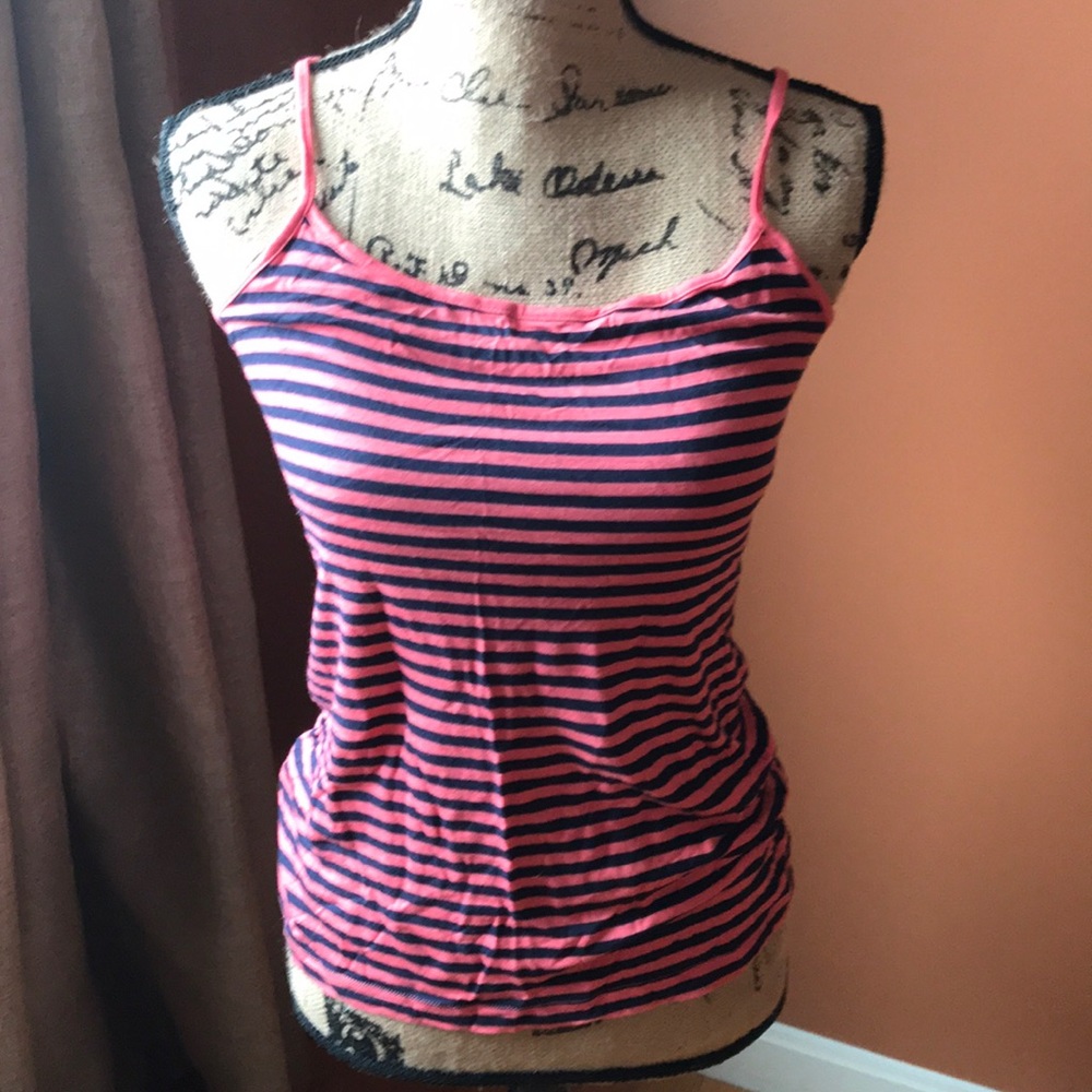Salmon and navy colored cami